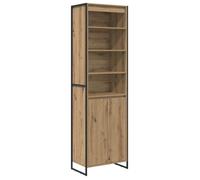 Armoire haute industrielle - vidaXL - Chêne artisanal - Bois d'ingénierie - 60x36x200 cm - Design industriel