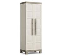 Armoire haute KETER XL EXCELLENCE - Sable/Terre - 4 étagères réglables - 89 x 54 x 182 cm