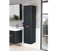 Armoire haute VitrA Sento 61378 40 x 35 x 155,5 cm, anthracite mat, décor, 2 portes, charnières à gauche