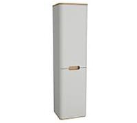 Armoire haute VitrA Sento 66020 40x35x157,5cm, avec panier à linge, porte à charnière à gauche, gris clair mat, décor