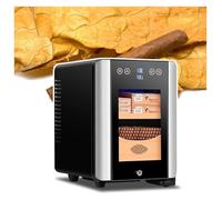 Armoire Humidor à cigares - 8L, contient 100 cigares, 360° Air Cooling/Frost-Fr-ee, avec hygromètre numérique, porte en verre, réfrigération électronique Dual Core, pour hommes,A