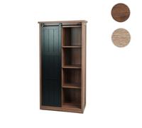 Armoire Hwc-K75, Commode Highboard, Porte Coulissante 8 Compartiments De Rangement, Aspect Bois Métal Industriel 163x76x38cm Brun Multicolore
