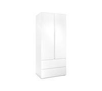 Armoire Image 60A 2 portes battantes 2 tiroirs Mat L80 H191 P55 cm