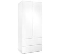 Armoire Image 60A 2 portes battantes 2 tiroirs Mat L80 H191 P55 cm