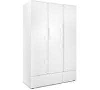 Finori Armoire IMAGE 60B – Décor blanc mat, 3 portes + 2 tiroirs L121,6×H191×P55 cm