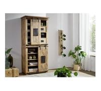 Armoire industrielle - Fer et Bois massif de manguier laqué (Bois naturel) - RAILWAY 117