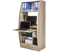 SIMMOB Armoire Informatique Galbée 80 cm Chêne 6 Niches
