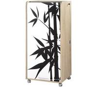 SIMMOB Armoire Informatique Mobile Chêne 2 Tiroirs 5 Niches L 65.2 H 139.9 P 53.1 cm - Bambous 912