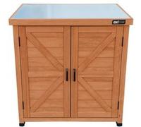 Armoire jardin bois Felix marron café Beige