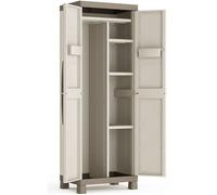 KIS Armoire de rangement Excellence utilitaire 65×45×182 cm en résine Beige – À monter soi‑même