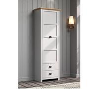 trendteam Smart Living - Armoire - Armoire - côté Ville - Dimensions d'assemblage (LxHxP) 65 x 201 x 41 cm - Couleur Gris Clair avec chêne Artisanal - 2118129F4