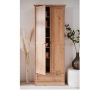 Timber Armoire Landwood – Décor chêne artisan, 2 portes, 1 tiroir, L80×P39×H200 cm