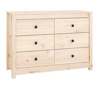 Vidaxl Armoire Latérale 100x40x72 Cm Bois De Pin Massif Marron