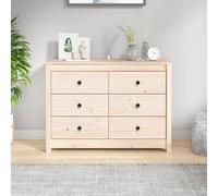 Vidaxl Armoire Latérale 100x40x72 Cm Bois De Pin Massif Marron