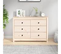 Armoire latérale 100x40x72 cm Bois de pin massif Naturel, Blanc, Gris, Marron miel, Noir, Marron cire G