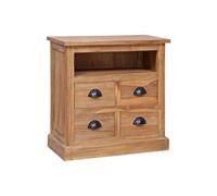 vidaXL Armoire latérale 60 x 30 x 60 cm Teck solide Brun G