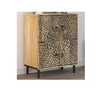 Armoire latérale 60x33x75 cm bois massif de manguier