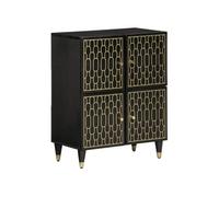 Vidaxl Armoire Latérale 60x33x75 Cm Bois Massif De Manguier Marron