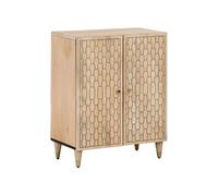 Vidaxl Armoire Latérale 60x33x75 Cm Bois Massif De Manguier Marron