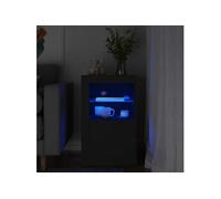Vidaxl Armoire Latérale Avec Lumières Led Noir Bois D'ingénierie Marron