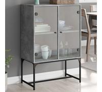 Armoire Latérale avec Portes en Verre Meuble de Rangement Salle de Séjour vidaXL