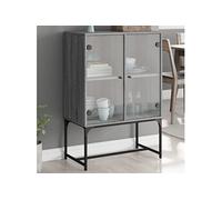 Armoire Latérale avec Portes en Verre Meuble de Rangement Salle de Séjour vidaXL