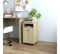 Armoire latérale avec roues Chêne Sonoma Bois d ingénierie