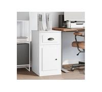 vidaXL Armoire latérale avec tiroir blanc 40x50x75cm bois d'ingénierie Blanc G