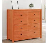 vidaXL Armoire latérale Bois de pin massif cire marron 100x40x90 cm
