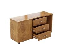 Armoire latérale de bureau avec grande capacité verrouillable à trois tiroirs Armoire de rangement courte en bois contre le mur Simple et facile à déplacer