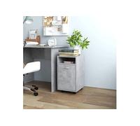 Armoire latérale et roues Gris béton 33x38x60cm Bois ingénierie803051