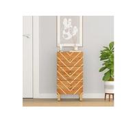 Vidaxl Armoire Latérale Marron Et Noir 40x33,5x75 Cm Bois De Manguier Multicolore