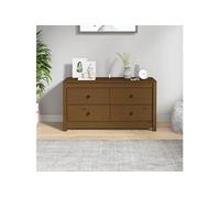 821777 vidaXL Armoire latérale Marron Miel 100x40x54 cm Bois de pin massif