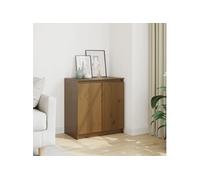 Armoire latérale marron miel 60x36x65 cm bois de pin massif808101
