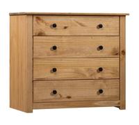 vidaXL Armoire latérale Pin Assortiment Panama 4 tiroirs Bois massif mat 80x40x73 cm
