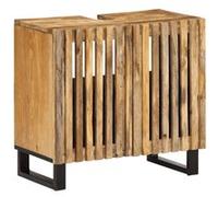 Vidaxl Armoire Lavabo De Salle De Bain 62x34x58cm Manguier Massif Brut