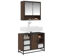 vidaXL Armoire de salle de bain lavabo avec étagère en chêne artisanal