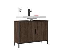 vidaXL Armoire sous lavabo Chêne brun 80x30x60 cm Bois composite