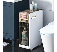 Armoire Le Sto peu encombrante avec tiroirs et roulettes, idéale pour les salles de bains étroites et les couloirs, solution de rangement élégante pour les espaces de vie nizés