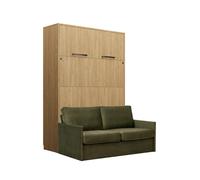 Armoire lit escamotable canapé intégré vert - LOLITA