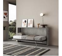 Lit escamotable horizontal 1 couchage 85 Kando Ciment -