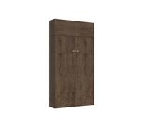 Armoire lit escamotable vertical 120 Kentaro avec èlèment haut Noyer -