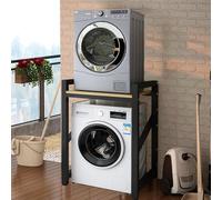 Armoire Machine a Laver Meuble Rangement avec Repose-Pieds Réglable, Kit D'empilage pour Machine à Laver et Sèche-Linge, Capacité de Charge de 350 KG pour Salle, Bain, Cuisine, Balcon