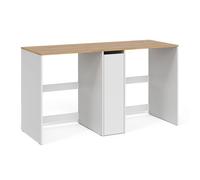 Armoire machine à laver Viktor 159.8x88.2cm avec 3 compartiments Blanc/Chêne Artisan Vicco 60743