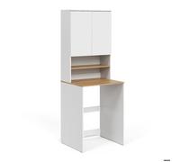 Armoire machine à laver Viktor, 68x88.2cm 2 pièces avec étagère, Blanc/Chêne Artisan, Vicco 58029
