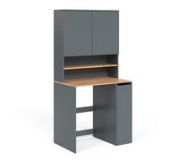 Vicco Armoire Machine à Laver Viktor, Anthracite/chêne doré, 93.6x88.2cm 2 pièces avec étagère