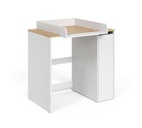 Armoire machine à laver Viktor, 93.6x88.2cm 2 pièces avec matelas à langer, Blanc/Artisan, , Vicco