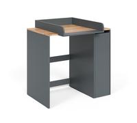 Armoire machine à laver Viktor, 93.6x88.2cm 2 pièces avec plan à langer, Anthracite/Chêne de force doré, Vicco 56190