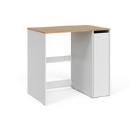 Armoire machine à laver Viktor, 93.6x88.2cm avec compartiments et porte, Blanc/Chêne Artisan, Vicco 57506