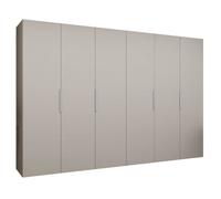 Armoire Marbella 1 - H 202 cm, L 300 cm, P 52 cm - Corps Cachemire, Poignée Cachemire - Meuble Moderne pour Salon - ABIKSMEBLE